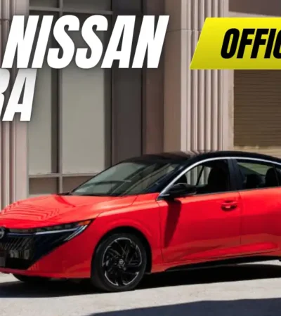 The all-new 2026 Nissan Sentra in red, with text overlay reading 'Official Reveal.