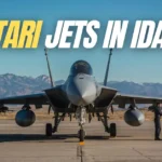 A Qatari Air Force F-15QA jet on the tarmac, symbolizing the new qatar idaho military partnership.