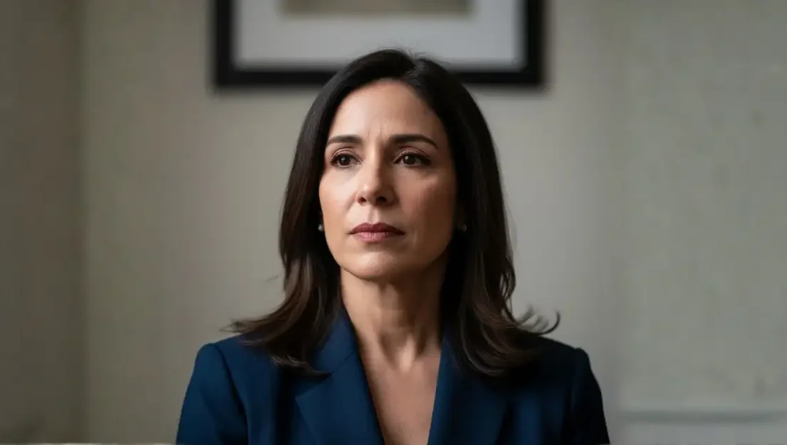 Maria Corina Machado, winner of the 2025 Nobel Peace Prize, reacts to the historic announcement.