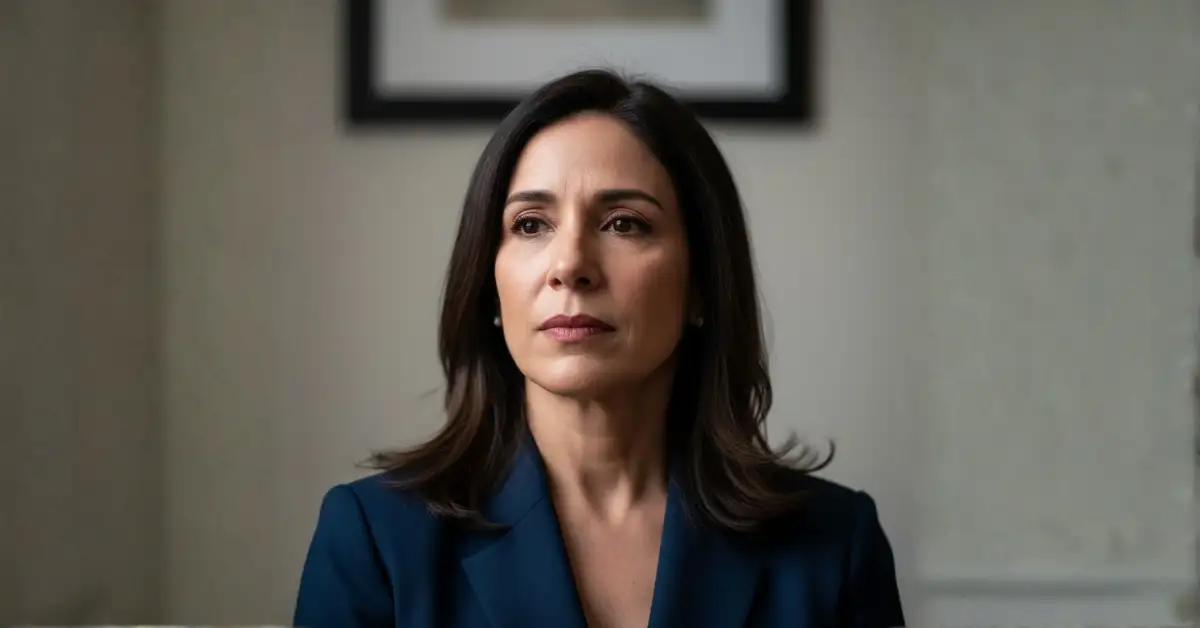 Maria Corina Machado, winner of the 2025 Nobel Peace Prize, reacts to the historic announcement.