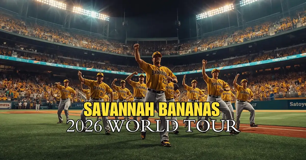 The Savannah Bananas entertain a sold-out crowd during a game of Banana Ball on their world tour.